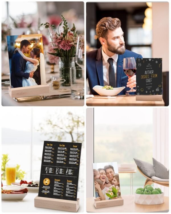 Rectangular Wooden Table Card